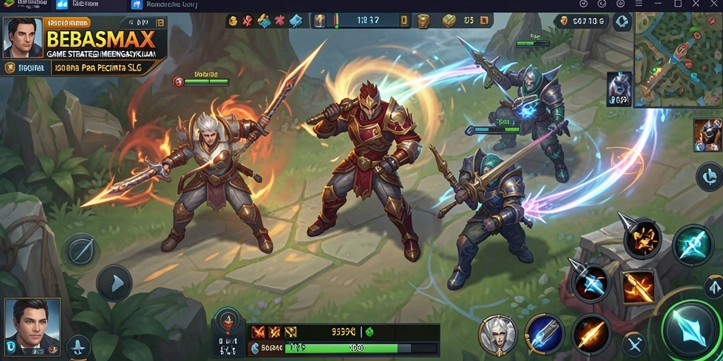 Tampilan gameplay BEBASMAX yang menampilkan strategi pertempuran yang mendebarkan.