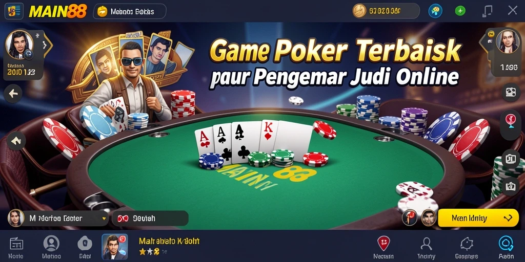 Gameplay seru di aplikasi Poker MAIN88 dengan fitur interaktif.