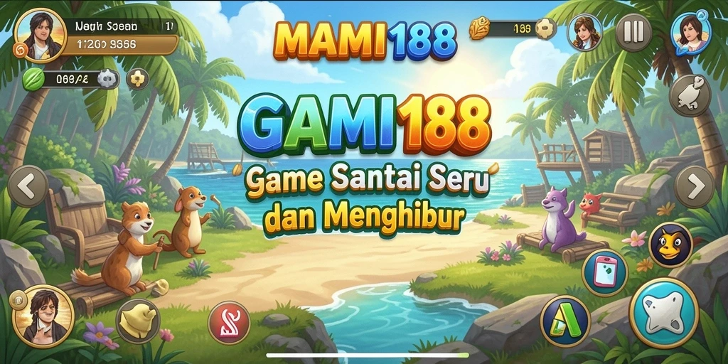 Tampilan gameplay MAMI188 yang ceria dan menghibur.