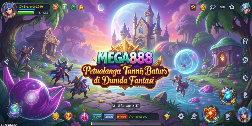 Tangkapan layar menunjukkan aksi seru di dunia petualangan MEGA888.